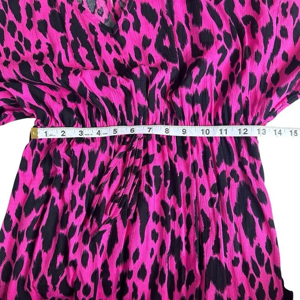 NWT UMGEE Leopard Print Bohemian Ruffle Bottom Hi-Low Dress. Size Small - Picture 3 of 5